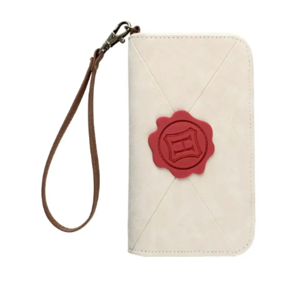 Harry Potter Hogwarts Letter Wristlet, Wallet, Beige, Vegan Leather - New